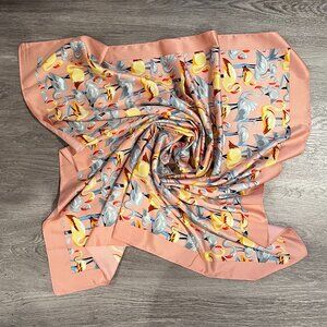 Silk Scarf 35x35in Pink
